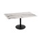 Holland Bar Stool Co 30" Tall OD214 Black Table Base 22" Diameter 30" x 48" White Marble Top by the HollBar Stool Co. OD214-2230BWOD3048WM - alternate 1